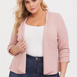 Torrid Pink Textured Crepe Blazer- Size 5X